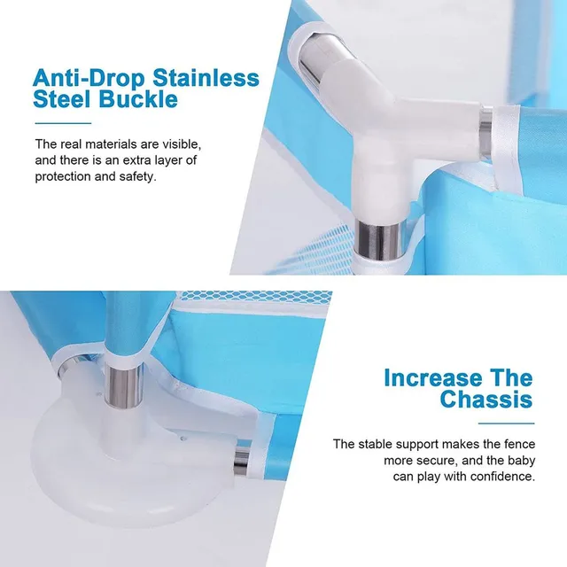 HOCC - Durable Plastic Baby Fence - Blue (3) Dječija igraonica sa lopticama – siguran prostor za igru (130 × 115 × 65 cm) - Image 4