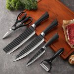 Set kuhinjskih noževa sa makazama i guljačem – 6u1 profesionalni set - Image 4