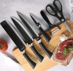 Set kuhinjskih noževa sa makazama i guljačem – 6u1 profesionalni set