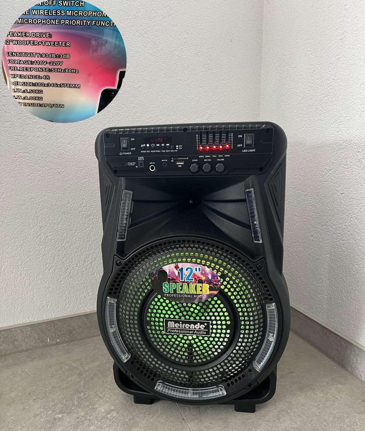 zvucnik 3 BT Karaoke zvučnik Meirende 12" - Image 1